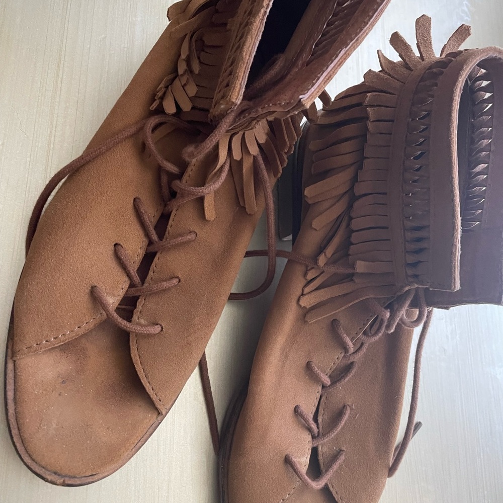 Free People fringed boho sandals